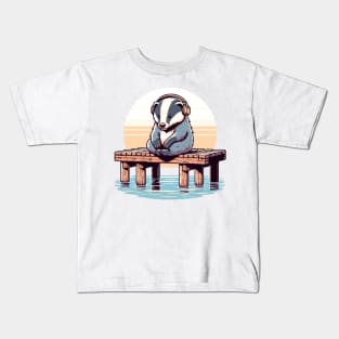 Lofi Badger Beats Kids T-Shirt